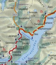 Legind Veibok Norge Kartenausschnitt